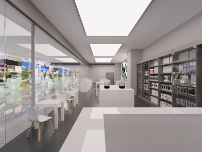 现代苹果专卖店3D模型下载